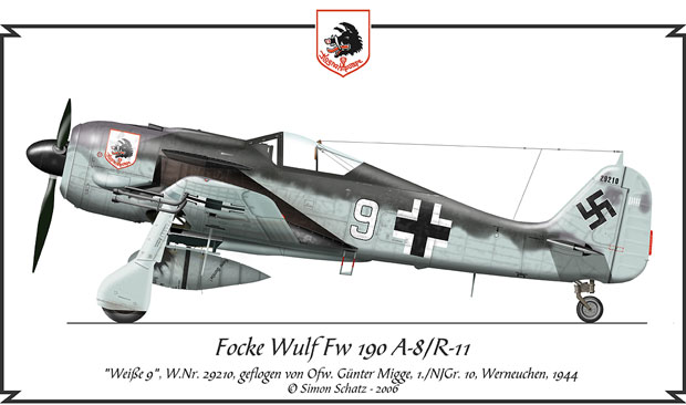 Focke Wulf Fw 190 A-8/R11, geflogen von Gnter Migge