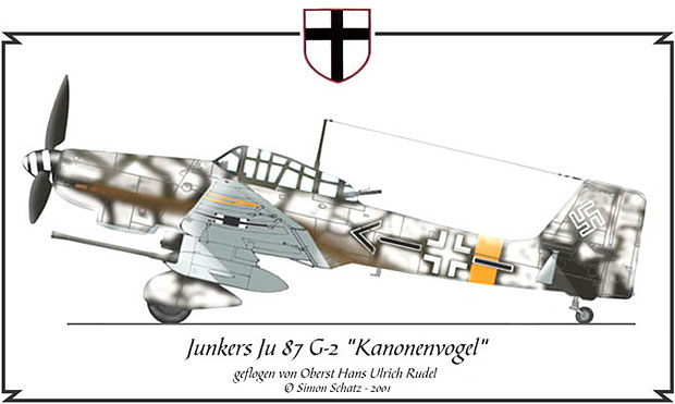 Junkers Ju 87 G-2 "Kanonenvogel", flown by Hans-Ulrich Rudel