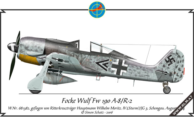 sensor koffer gevolg Luftwaffe Color Profiles: Focke Wulf Fw 190 A-8/R-2, flown by Wilhelm Moritz