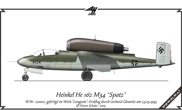 Heinkel He 162 M34 Spatz