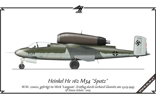 Heinkel He 162 M34 Spatz